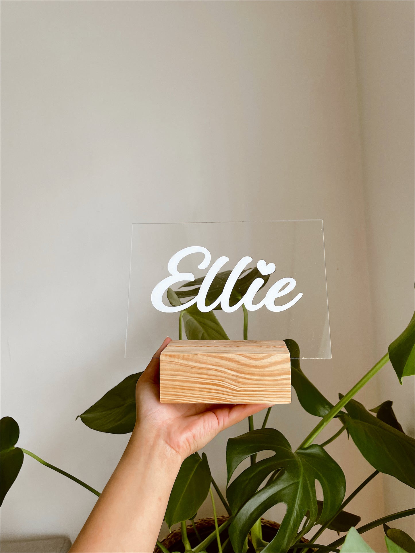 Brand Signage + Wooden Block